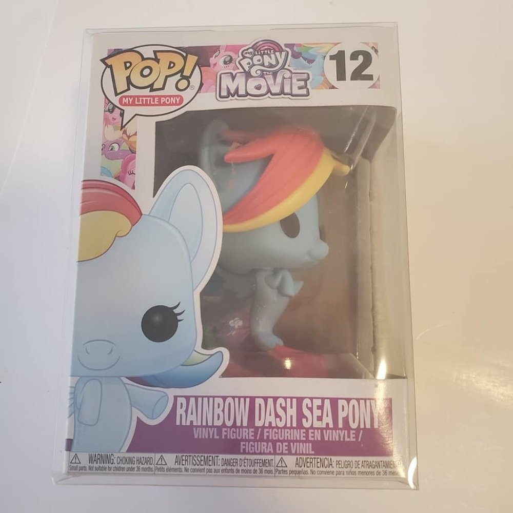 Funko Pop Rainbow Dash Sea Pony My Little Pony The Pony Movie Pop Protector